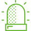 Icône représentant les interventions de contrôle de crise et gestion d'urgence